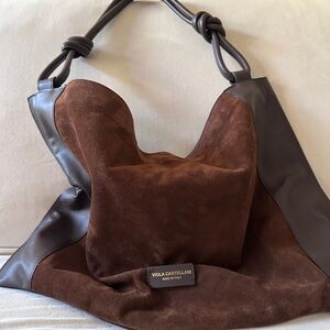 Viola Castellani Italian suede and leather bag